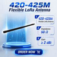 Antenne GPS/GNSS flexible FALAYI JJTX-LoRa420-425M à polarité verticale avec connectivité SMA-Mâle en matériau PU