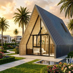 Vendita Speciale: Casa Triangolare Prefabbricata Impermeabile in Acciaio Leggero per Uso Urbano, Appartamenti Contemporanei, Ville, Centri Commerciali e Resort - Product Image 1