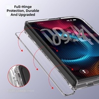 Coque de téléphone magnétique transparente en PC pour iPhone Duo, protection intégrale de la charnière, transmission lumineuse de 98 %, antichoc, couverture transparente