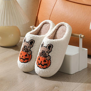 Nouvelles pantoufles fantaisie <span class=keywords><strong>pour</strong></span> Halloween, automne, hiver, Noël, plates, chaudes, antidérapantes, en fourrure, mignonnes, chaussures <span class=keywords><strong>pour</strong></span> femmes - Product Image 3