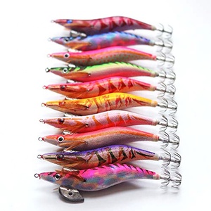 10pcs De Pêche Jeu de Leurre Squid Jigs 3.0 #3.5 # Crochet 13.5cm 20g En Bois Crevettes Artificielle Appât Lueur dans L'obscurité Lumineuse dur appât - Product Image 1