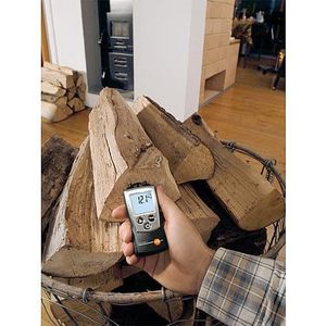 Testo 606-1 Hygromètre à aiguille avec affichage numérique en acier inoxydable pour la mesure de l'humidité des matériaux en bois - Product Image 2