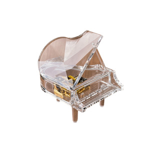 Wholesale Acrylic Grand Piano Clockwork <b>Music</b> <b>Box</b> Beautiful Melody for Christmas Birthday Valentine's Day Gift - Product Image 1
