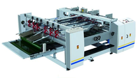 Machine plieuse-colleuse semi-automatique double boîte pour emballages en papier, bois et film, avec colle froide et colle thermofusible