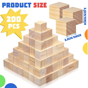 Cubes <span class=keywords><strong>en</strong></span> bois vierges de 1 pouce carrés <span class=keywords><strong>en</strong></span> bois <span class=keywords><strong>massif</strong></span> de <span class=keywords><strong>pin</strong></span> naturel pour les projets de bricolage et de peinture cadeaux blocs <span class=keywords><strong>en</strong></span> bois non finis - Product Image 2
