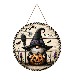 Adorno colgante de madera para puerta, decoración de Halloween transfronteriza, para festival de calabazas, accesorio para escena de fiesta - Product Image 5