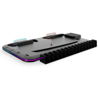 Support de Refroidissement et de Charge Multifonctionnel RVB avec Station d'Accueil Chargeur Double Manette pour Console PS5 PS5 Slim
