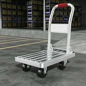 Chariot à plateforme pliable 880 lb, chariot à main robuste avec roues en caoutchouc, chariot à plateau pliable pour entrepôt, garage - Product Image 4