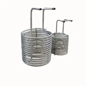 High Heat Transferring 316L/304 Stainless Immersion Chiller Coil Heat Exchanger For Evaporator