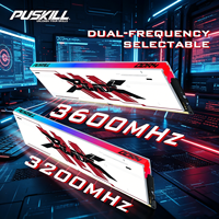 Memoria RAM para PC PUSKILL DDR4 RGB con Disipador de Calor, 8GB 16GB 32GB 3200/3600MHz XMP 2.0, Módulo de Memoria para Juegos