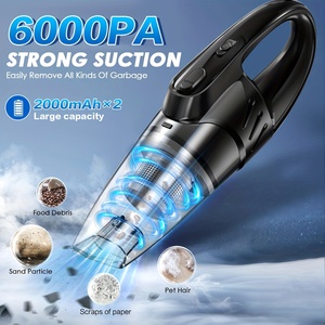 Car <b>Vacuum</b> 6000PA Strong Suction Handheld Cordless 2000mAh Low Noise 5 Accessories for Car Home Pet Cleaning Pink Gift - Product Image 6