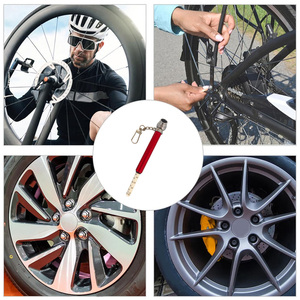 Manomètre pour pneus, stylo de test de sécurité pour véhicules, <span class=keywords><strong>tube</strong></span> en aluminium imprimé, barre en plastique à <span class=keywords><strong>4</strong></span> côtés, mini manomètre pour pneus de voiture avec aimant -M - Product Image 5