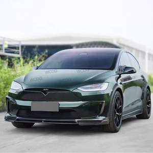 Kit de carrocería de alta calidad para Tesla Model X 2024 + fibra de carbono seca labio delantero falda lateral rueda arco difusor trasero Spoiler Body Kit - Product Image 3