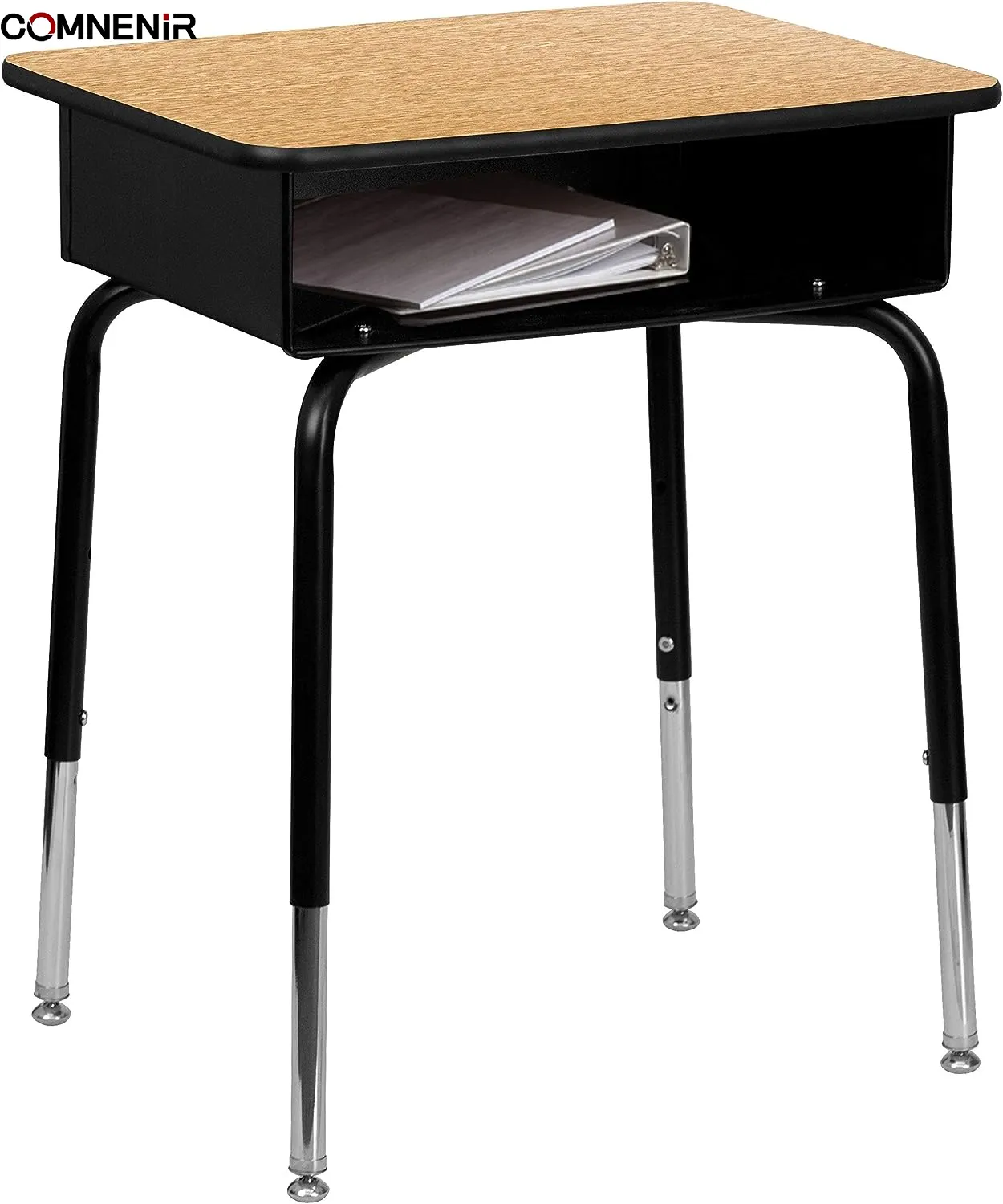 Comnenir Adjustable Height Open Front School Desk Durable Desk for School or Remote Learning