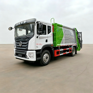 รถบรรทุกขยะอัดบีบดีเซลไฮดรอลิก Dongfeng 14CBM จากโรงงานโดยตรง พร้อมระบบยกถังขยะ - Product Image 1