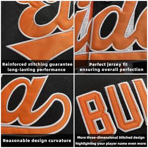 قميص بيسبول مخصص للمشجعين في المكسيك، قميص بيسبول مطبوع مع إمكانية تخصيص الاسم والرقم، قميص بيسبول أسود - Product Image 5