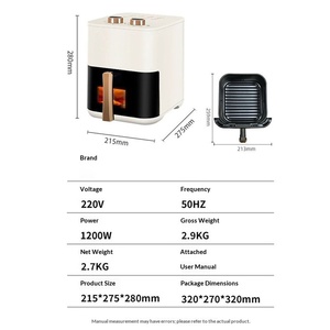 Friteuse à <span class=keywords><strong>air</strong></span> multifonctionnelle en fonte de haute qualité JFY, sans huile, contrôle de la température, utilisation facile, capacité de 3,1 à 4,0 L - Product Image 1