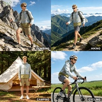 Chemise de randonnée pour homme UPF 50+ à séchage rapide, ultra-légère, respirante, coupe ample avec fermeture éclair bidirectionnelle, protection solaire pour l'extérieur