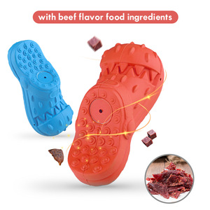 Jouet à mâcher neutre en caoutchouc pour <span class=keywords><strong>chien</strong></span>, rouge, avec saveur de bœuf et de crème, jouet sonore pour animaux de compagnie - Product Image 5