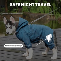 Imperméable d'extérieur pour animaux de compagnie en gros, avec bande réfléchissante réglable, pour chiens de grande, moyenne et petite taille