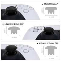 EXtremeRate Noir Amovible Analog Sticks Swappable EDGE Stick Thumbsticks Pour PS5 PS4 Controller