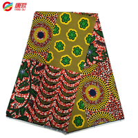 Tissu africain imprimé à la cire 100% Polyester garanti Bloc Cire Textile imprimé à la cire Style national africain bon marché cire polyester