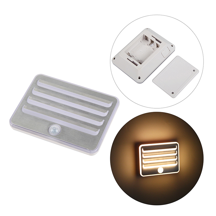3 * АА батареи коридор детектор шкафа лестницы датчик настенный светильник беспроводной светодиодный ночник