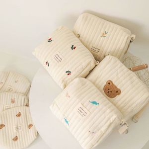 Bolsa de Pañales de Algodón con Cierre y Bordado Estilo Coreano, Bolsa para Mamá, Bolsa para Cochecito de Bebé - Product Image 2