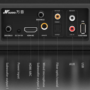 เครื่องขยายเสียงสเตอริโอ 5.2 แชนแนล 360 วัตต์ สำหรับโฮมเธียเตอร์และคาราโอเกะ รองรับไมโครโฟนไร้สาย UHF 2 ตัว พร้อมช่องต่อ Optical/USB/ARC/AUX/COAX - Product Image 6
