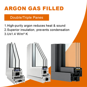 Ekran ile profesyonel tasarım özelleştirilebilir çift camlı pencere alüminyum kanatlı pencere - Product Image 4