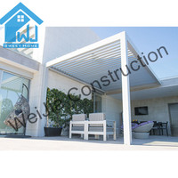 En aluminium Motorisé Pergola Imperméable Couvre le Parasol Toit À Persiennes Gazebo Avec Louvre