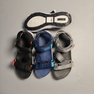 Sandalias de <span class=keywords><strong>Hombre</strong></span> Modernas y Elegantes, Minimalistas, con Bloques de Color, Ajustables, con Doble Correa y Velcro, Suela Antideslizante y Abrebotellas - Product Image 6