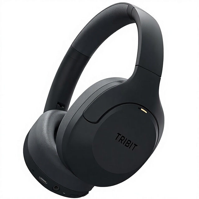Tribit Wireless Over-Ear Headphones QuietPlus 81 Hybrid ANC for 60 Headset 110H Playtime Custom EQ Via App Control Deep