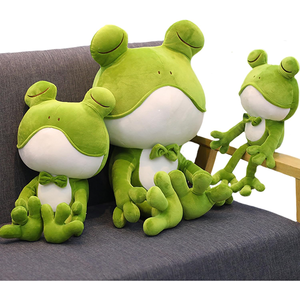 Grenouille confortable étreignant oreiller jouet enfants adultes cadeaux décor à la maison peluches drôles 23 pouces vert jouets en peluche peluche Animal grenouille peluche - Product Image 2