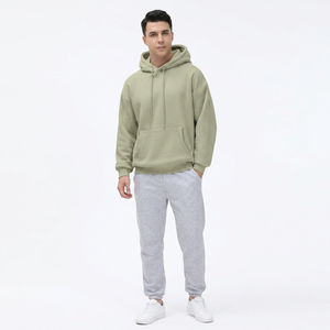 Sweat à capuche épais 100 % coton 500 g/m² pour homme, personnalisable avec logo imprimé ou design sur mesure, sweat à capuche uni en coton lourd pour homme - Product Image 1