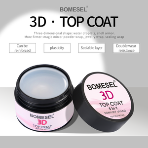 BOMESEL HEMA TPO Vernis Gel Sculptant 3D Transparent Longue Durée Sans Résidu, Couche de Finition, Polymérisation LED, DIY, Style Français et Thaïlandais - Product Image 1