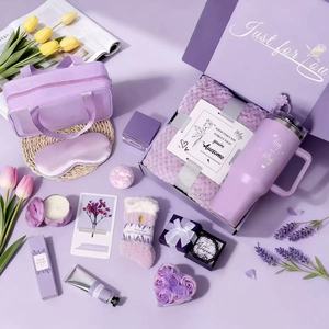 Cesto regalo spa di lusso con set di coperte, regalo di compleanno per donna, kit relax e cura di sé, kit regalo per <span class=keywords><strong>la</strong></span> festa della <span class=keywords><strong>mamma</strong></span>, regalo per lei. - Product Image 2