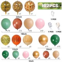 UNK vert Safari Animal thème fête de mariage enfants anniversaire fournitures décorations imprimé léopard ballons arc ensemble
