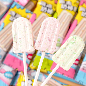 Nuevo Diseño de Helado Vegano en Barra con Caramelos Explosivos <span class=keywords><strong>Blancos</strong></span>, Sabor a Yogur, Tableta Láctea, Caja de 800g - Product Image 1