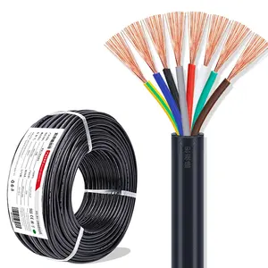 8芯电力电缆rvv 0.3 0.5 0.75平方毫米聚氯乙烯绝缘电缆纯铜汽车电线