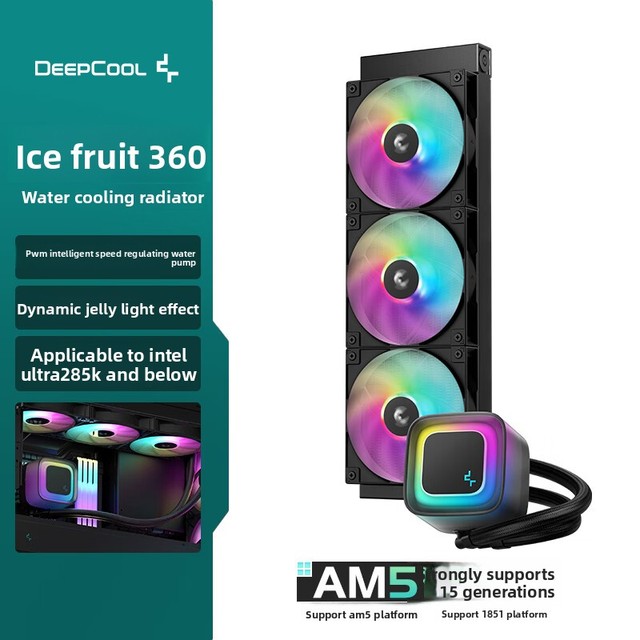 Deepcool Ice Fruit 360 Water Cooling Cpu Cooler Pwm Speed-controlled Water Pump Supports 1851