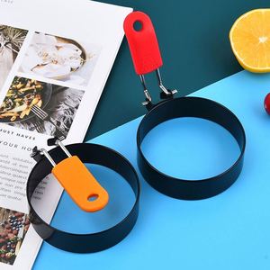 Pancake Rings Round Silicone Fried Egg Omelette Ring Mold <b>Breakfast</b> Sandwich <b>Maker</b> with Egg Cooker Ring - Product Image 2