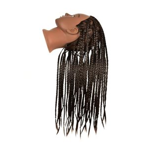 Cabeza <span class=keywords><strong>de</strong></span> Maniquí Económica para Prácticas <span class=keywords><strong>de</strong></span> Cosmetología, Peluquería, Trenzado Afro, con Cabello Animal para Salón Africano - Product Image 6