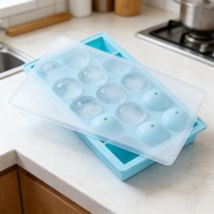 Molde de silicona reutilizable para cubitos de hielo al por mayor, alta flexibilidad, fácil desmolde, apto para alimentos, uso doméstico en la cocina - Product Image 1