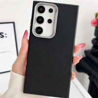 Coque de téléphone antichoc de luxe en cuir artificiel TPU souple pour Samsung Galaxy S25 S24 S23 S22 S21 S20 Ultra Plus