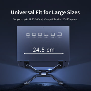 Có thể điều chỉnh hợp kim nhôm máy tính xách tay đứng làm mát bàn đứng cho <span class=keywords><strong>Macbook</strong></span> & PC máy tính xách tay kim loại chủ đứng - Product Image 4