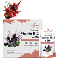 OEM ODM AegleWell Vitamine B12 + B6 liposomale en sachets liquides : Soutient le métabolisme énergétique, la production d'énergie cellulaire et l'équilibre de l'humeur