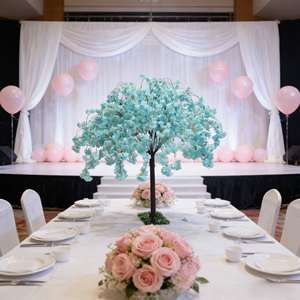 Arbres artificiels pour décoration extérieure et intérieure, feuilles et écorce hautement réalistes, cerisier artificiel en fibre de verre, modèle global - Product Image 1