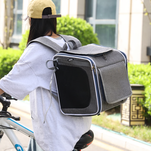 <b>Dog</b> Bike Basket Breathable Portable Pet <b>Carrier</b> Bike Basket for Walking Outdoor Travel Safety <b>Cycling</b> Family Cats Pet <b>Carrier</b> - Product Image 2