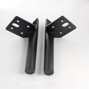 Ensemble de 4 pieds de meubles en métal, pieds de table basse, de bureau, de canapé, robustes, pieds droits de remplacement avec protection en caoutchouc <span class=keywords><strong>pour</strong></span> le sol - Product Image 3